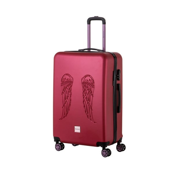 Červený cestovný kufor Berenice Wingy, 107 l