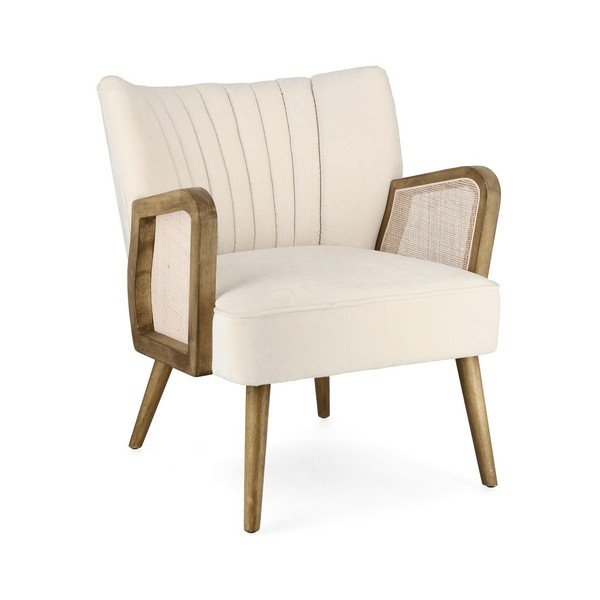 Béžové zamatové kreslo Virna – Bizzotto