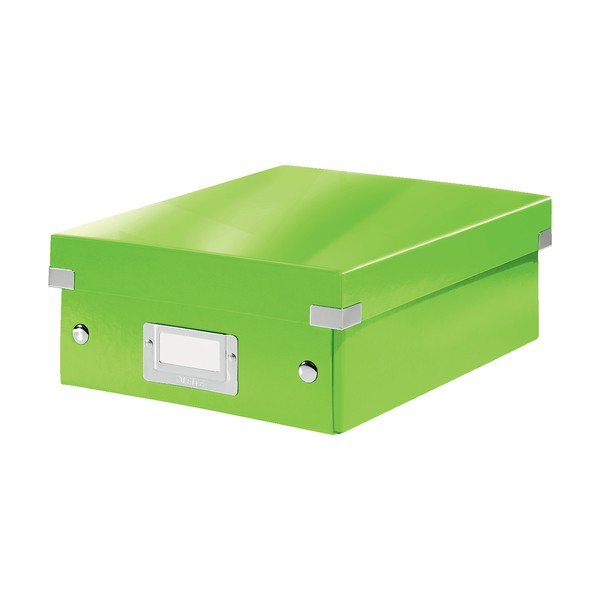 Zelený kartónový úložný box s vekom Click&amp;Store - Leitz-image-2