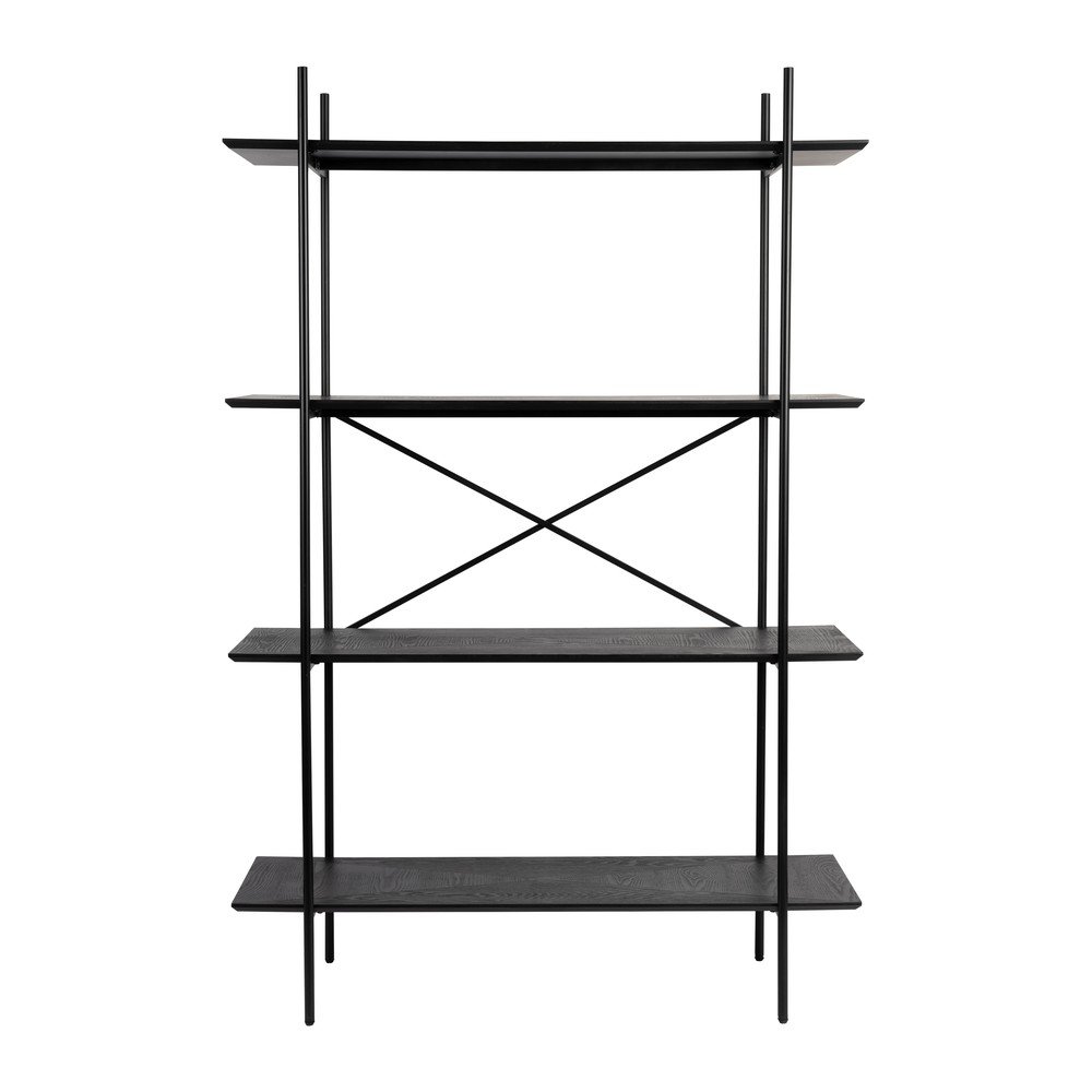 E-shop Čierny kovový regál 120x180x40 cm Marcio – White Label