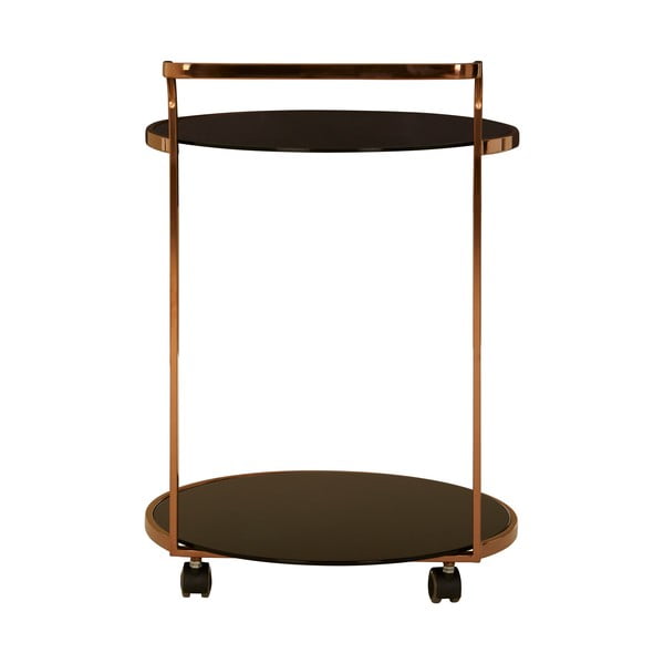Servírovací stolík na kolieskach so sklenenou doskou ø 50 cm Ackley – Premier Housewares