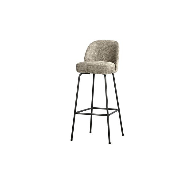 Krémovobiela zamatová barová stolička (výška sedadla 79 cm) Vogue – WOOOD-image-1