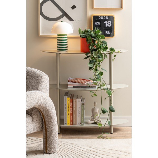 Sivý kovový regál 90x82x28 cm Riqueza – Leitmotiv-image-1