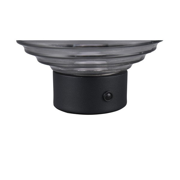 Čierno-šedá stmievateľná LED stolová lampa so skleneným tienidlom (výška 14,5 cm) Earl – Trio-image-4