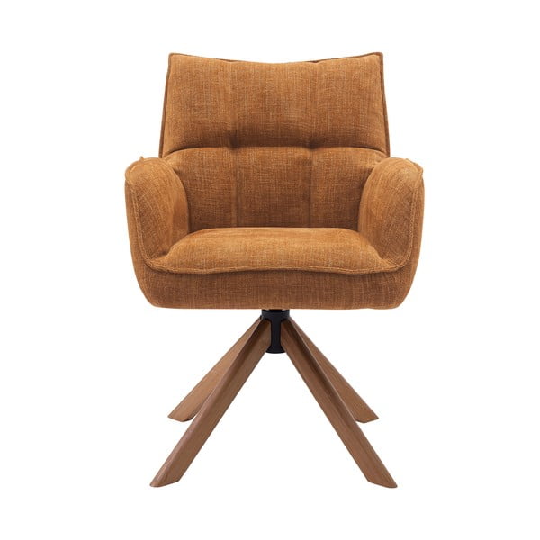 Oranžové čalúnené jedálenské kreslá v súprave 2 ks Marilla – Unique Furniture-image-1