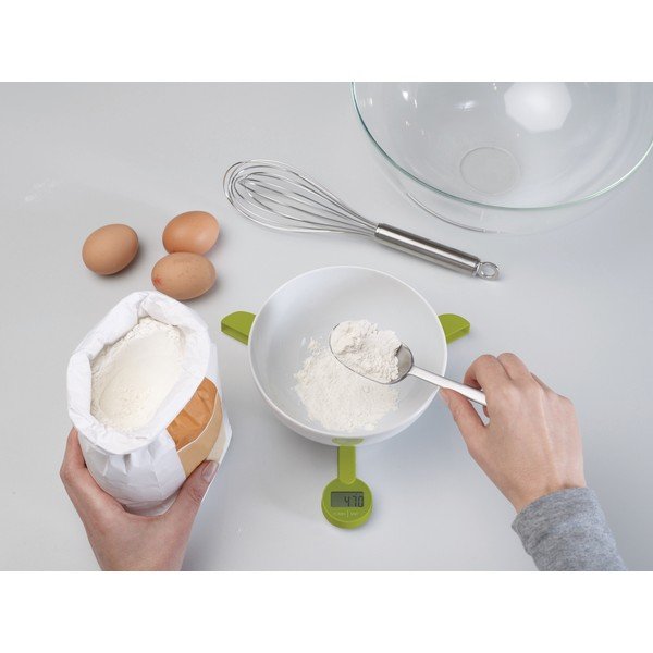 Zelená skladacia digitálna kuchynská váha Joseph Joseph TriScale-image-3