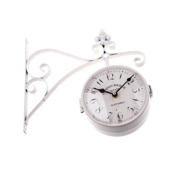 Kovové obojstranné hodiny Cross White