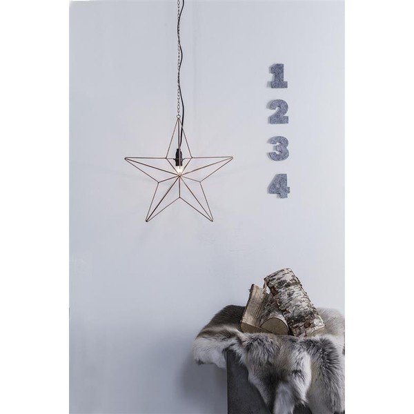 Závesná svietiaca dekorácia v medenej farbe Markslöjd Tjusa Star Copper, ø 42 cm-image-1