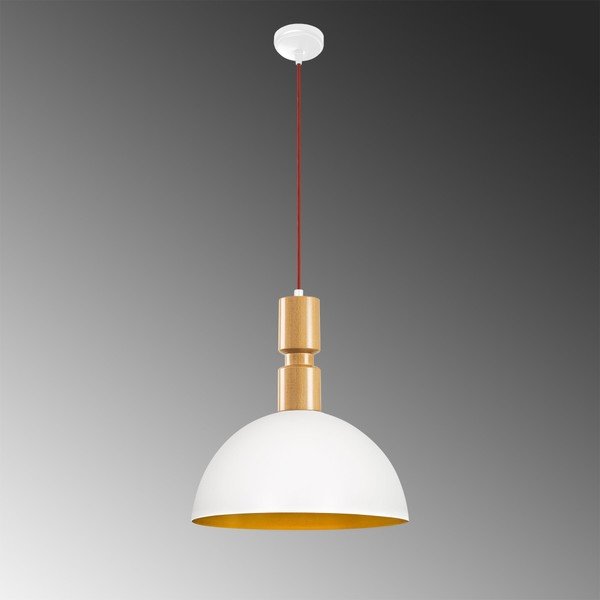 Biele kovové závesné svietidlo Opviq lights Diamonda-image-1