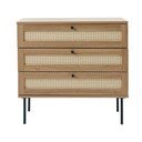 Nízka komoda v dekore duba v prírodnej farbe 80x75 cm Pensacola – Unique Furniture