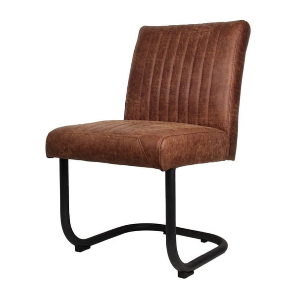 Svetlohnedá jedálenská stolička s koženým poťahom HSM Collection Nevada
