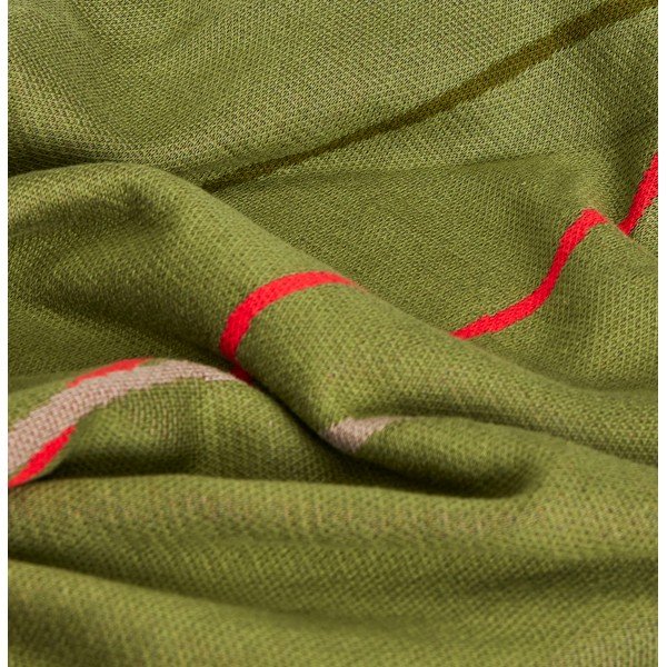 Zelená bavlnená deka 200x140 cm Outline - Hübsch-image-1