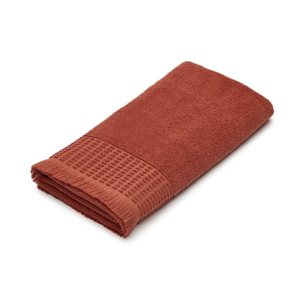 Bavlnený uterák v tehlovej farbe 70x140 cm Veta - Kave Home
