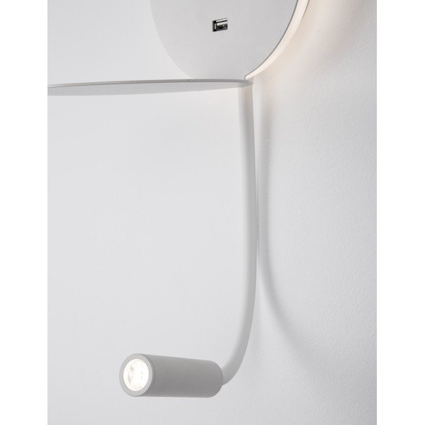 Biele hliníkové LED nástenné svietidlo s ohýbateľnou konštrukciou/s USB portom Eclip – Nova Luce-image-4