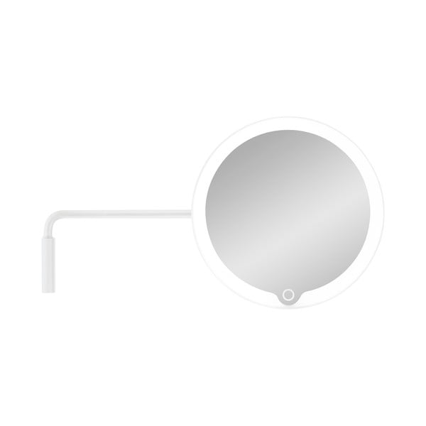 Biele nástenné kozmetické zrkadlo s LED podsvietením Blomus Modo