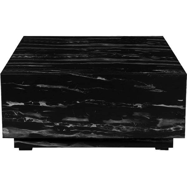 Čierny konferenčný stolík v dekore mramoru 100x100 cm Vito - Støraa