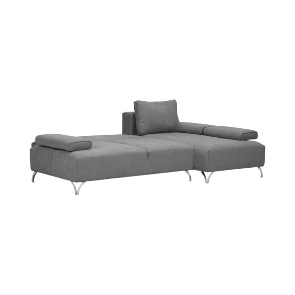Svetlosivá rohová rozkladacia pohovka Windsor & Co Sofas Virgo, pravý roh-image-3