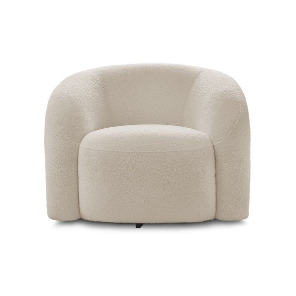 Béžové otočné kreslo z textílie buklé Elina – Bobochic Paris-image-3