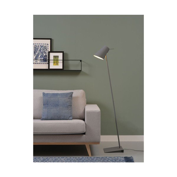 Sivá stojacia lampa s kovovým tienidlom (výška 140 cm) Cardiff – it's about RoMi-image-2