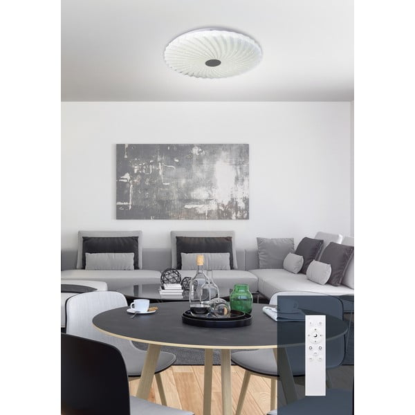 Biele stmievateľné LED stropné svietidlo na diaľkové ovládanie 38,5x38,5 cm Calipso – Candellux Lighting-image-1