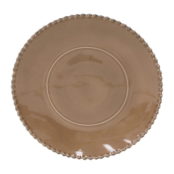 Kakaovohnedý kameninový servírovací tanier Costa Nova Pearl, ⌀ 33 cm