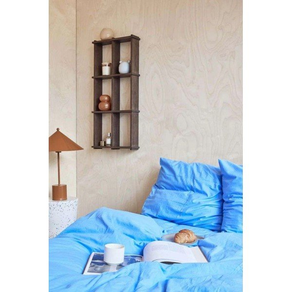 Poschodová polica z jaseňového dreva v tmavo prírodnej farbe 42,5 cm Grid – OYOY Living Design-image-2