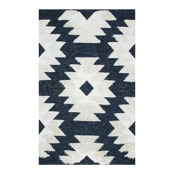 Bavlnený koberec Eco Rugs Navy Indian, 160 × 230 cm