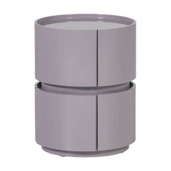 Svetlosivý lesklý nočný stolík Lunex – WOOOD-image-4