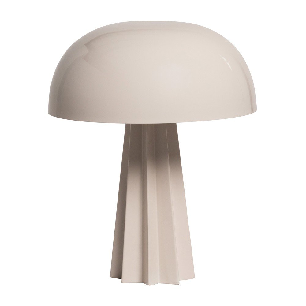 Krémovobiela kovová stolová lampa (výška 29 cm) Virel – WOOOD