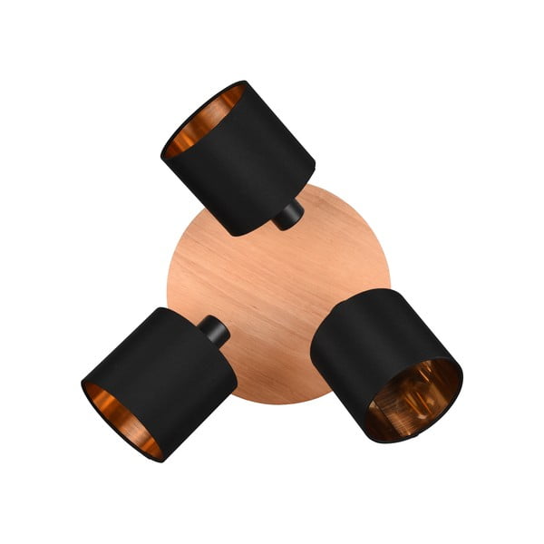 Bodové svietidlo v čierno-prírodnej farbe ø 12 cm Tommy – Reality-image-3