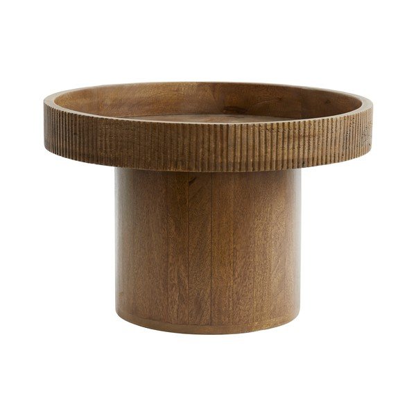 Okrúhly odkladací stolík z mangového dreva ø 50 cm Kalomo – Light & Living