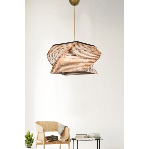 Svetlohnedé závesné svietidlo ø 36 cm – Opviq lights