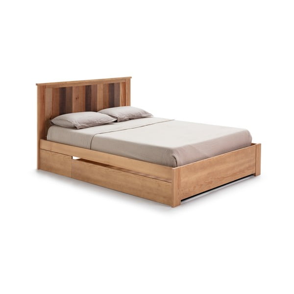 Dvojlôžková posteľ s roštom 140x190 cm v prírodnej farbe Maude – Marckeric-image-4