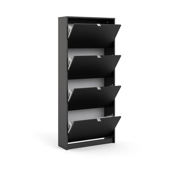 Čierna výklopná skrinka na topánky Shoes – Tvilum-image-3