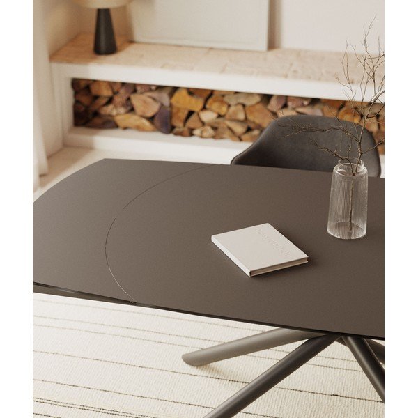 Rozkladací jedálenský stôl s prídavnou doskou s keramickou doskou 100x130 cm Yodalia – Kave Home-image-2
