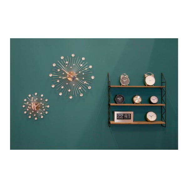 Budík v kovovej striebornej farbe Karlsson Mr. White-image-2