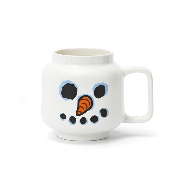 Biely keramický detský hrnček na latte 530 ml Snowman – LEGO®