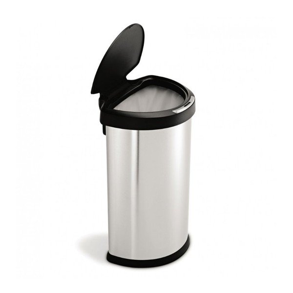Strieborný bezdotykový odpadkový kôš simplehuman, 45 l-image-2
