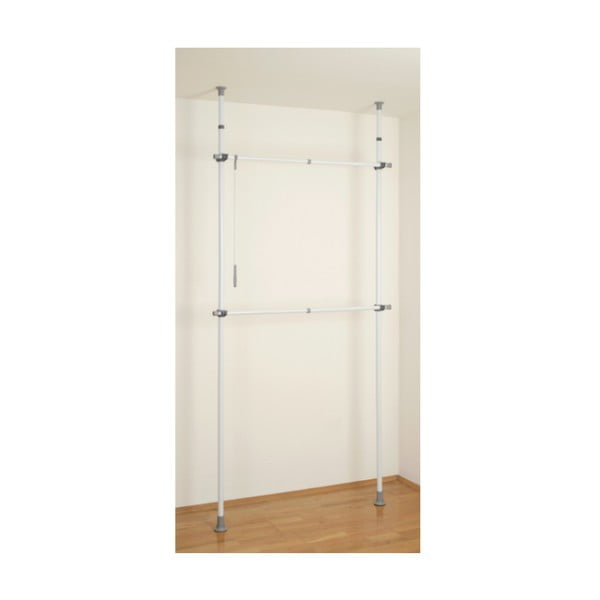 Biely kovový teleskopický stojan na oblečenie Herkules – Wenko-image-4