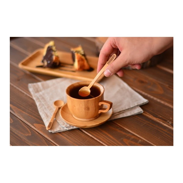 Súprava 6 čajových lyžičiek z bambusového dreva Bambum-image-3