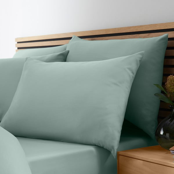 Zelené obliečky na dvojlôžko/predĺžené 260x220 cm So Soft Non–Iron – Catherine Lansfield-image-3