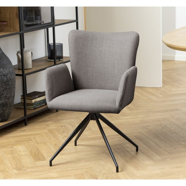 Sivé čalúnené jedálenské kreslá v súprave 2 ks Laura – Actona-image-1