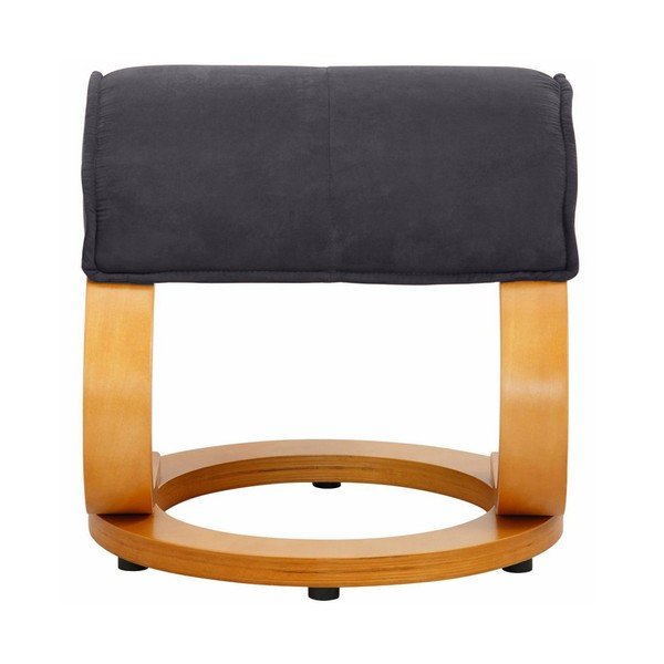 Set sivého polohovacieho kresla a podnožky s poťahom z textílie Støraa Rika-image-4