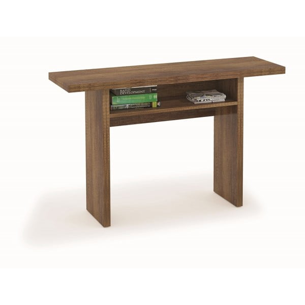 Rozkladací jedálenský stôl v dekore tmavého dubového dreva Terraneo Consolle, 120 x 35/70 cm