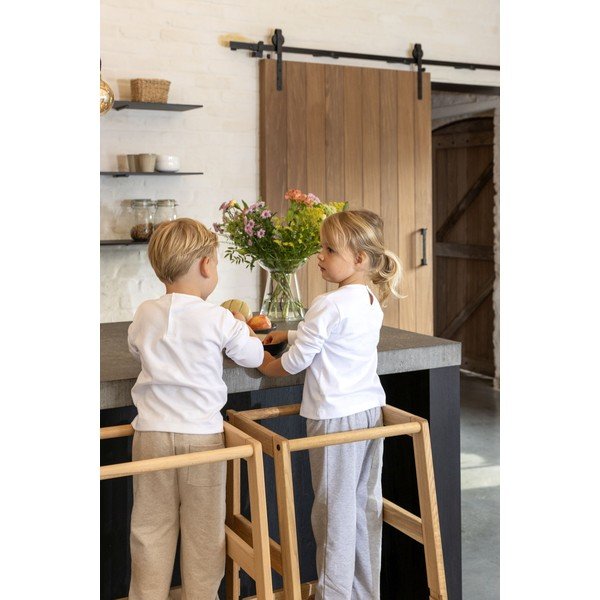 Učiaca veža z dubového dreva v prírodnej farbe Forrest – Vipack-image-3