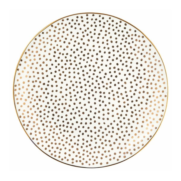 Tanier so zlatými bodkami Green Gate Dot, ⌀ 21 cm