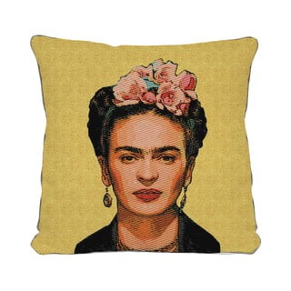 Žltý vankúš Madre Selva Frida, 45 x 45 cm