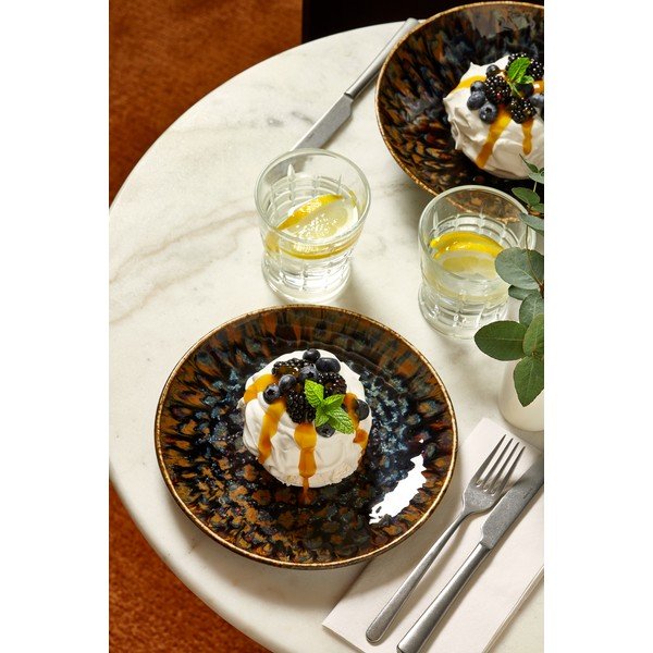 Hnedý dezertný porcelánový tanier ø 20,5 cm Resto – BonBistro-image-1