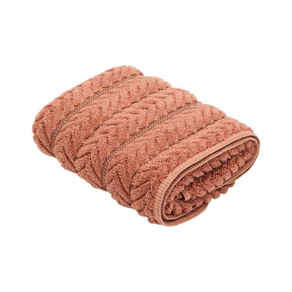 Froté bavlnený uterák v terakotovej farbe 50x90 cm Rune – Kave Home