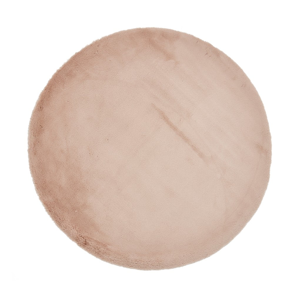 Svetlohnedý koberec Think Rugs Teddy, ⌀ 120 cm